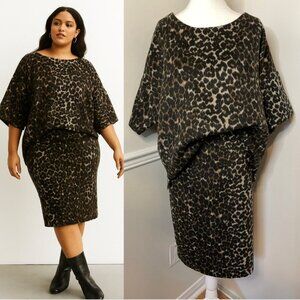 Lord & Taylor Wool Blend Leopard Print Pencil Skirt And Blouse Set 16